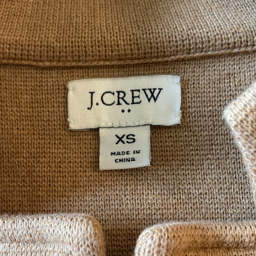 J. Crew Knit Sweater Jacket Camel Women Size XS - Picture 5 of 7